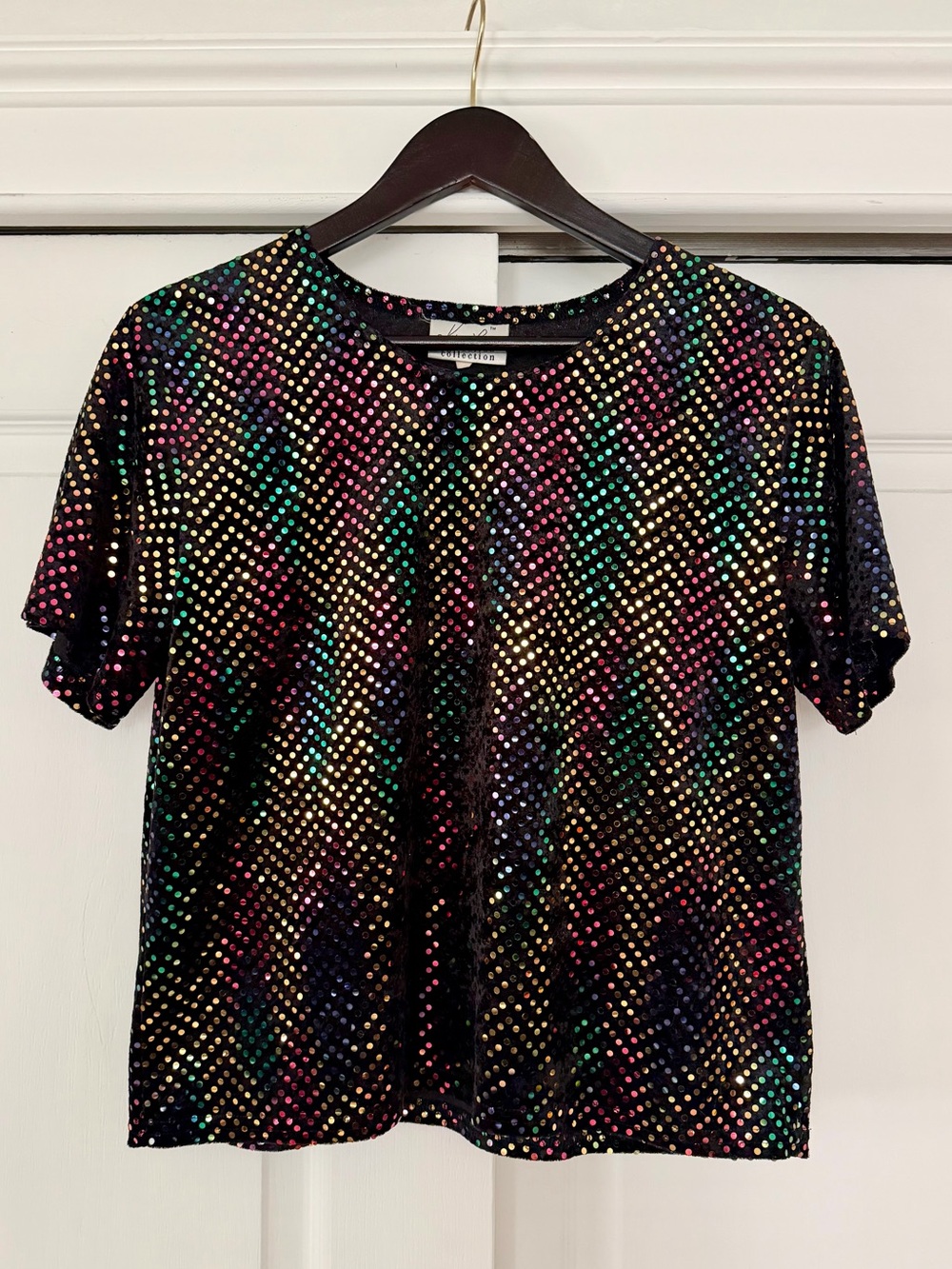 Vintage Rainbow Sequin Top